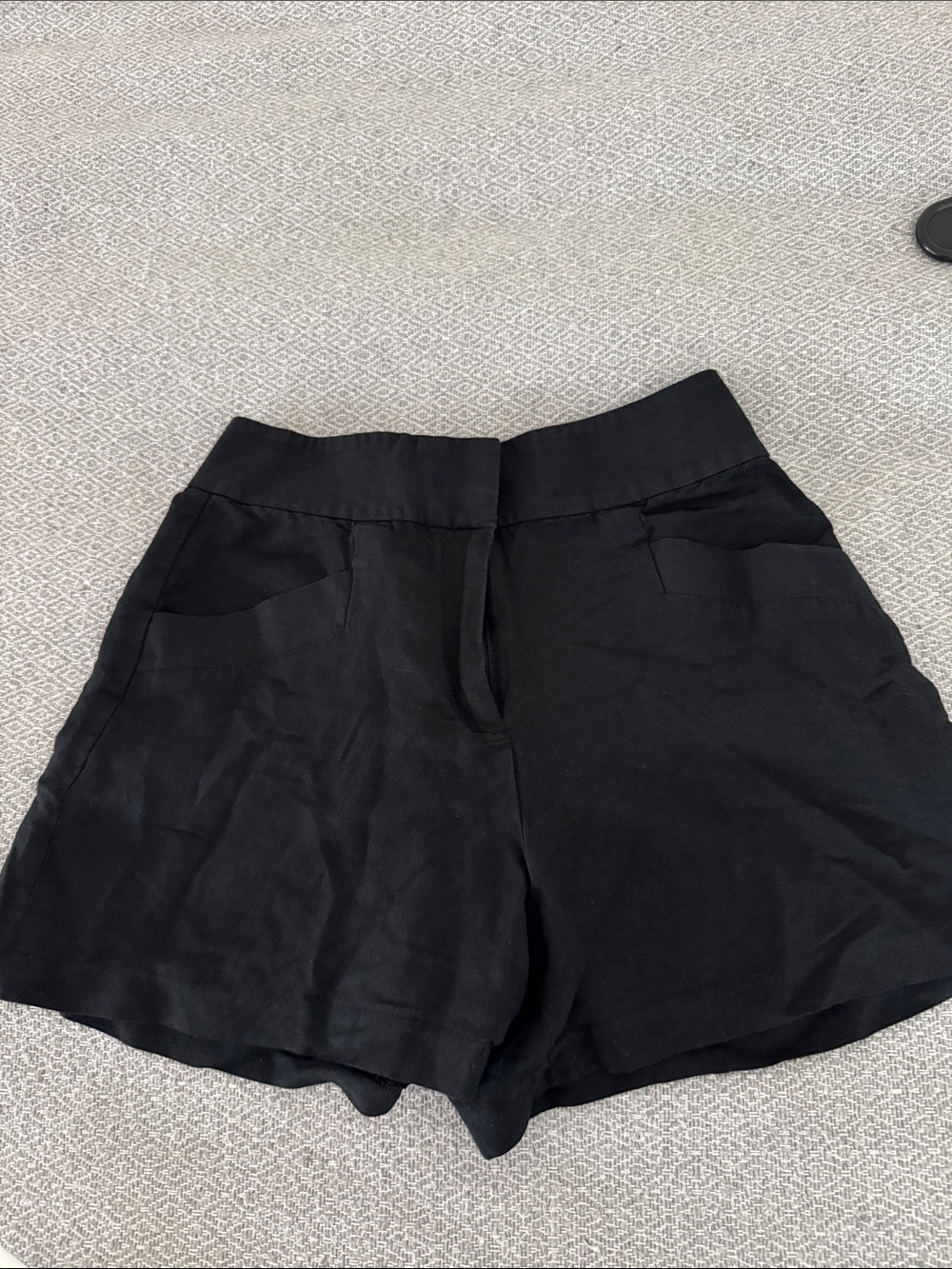 Club Monaco Black High-Waist Casual Shorts